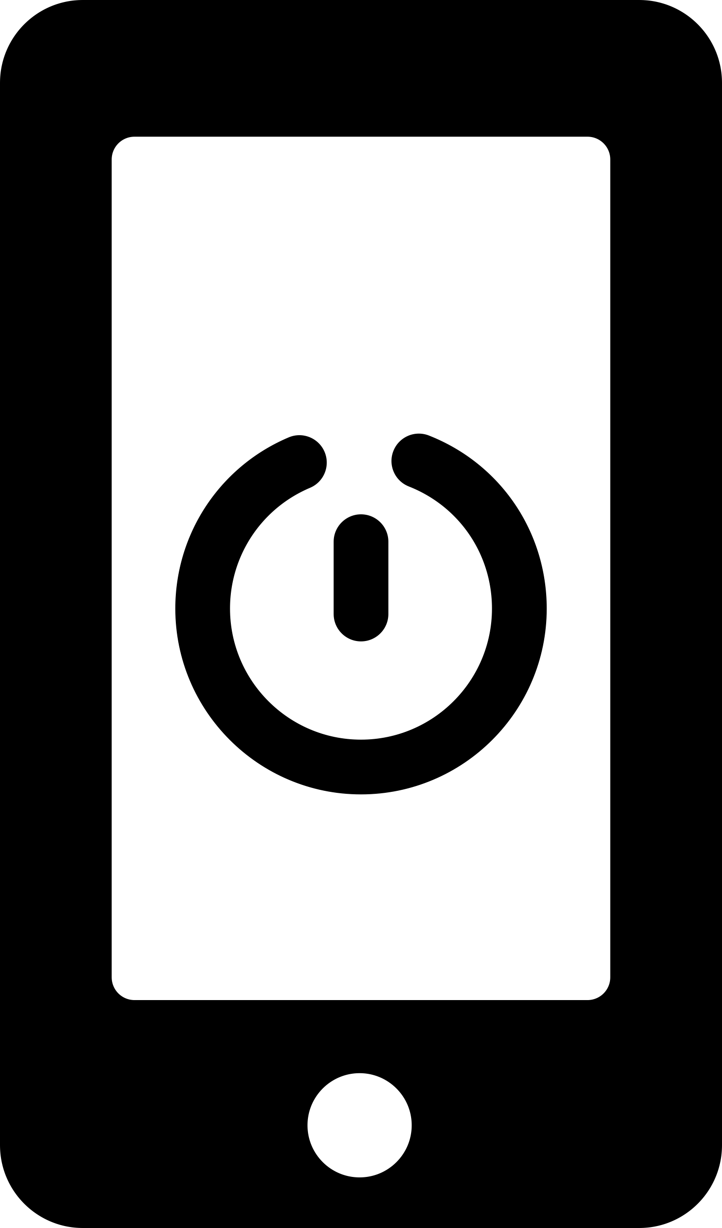 Power On Symbol In Phone Outline Icon Svg Set Free Vectors